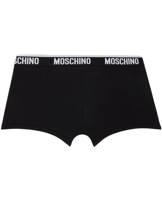 Ensemble de deux boxers noirs Moschino pour homme en coloris Black
