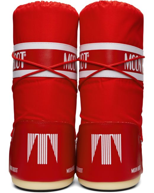 Moon Boot Red Icon Nylon Boots for men