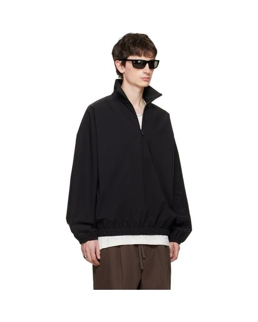 Fear Of God Black Active Trace Half Zip Track Jacket for men