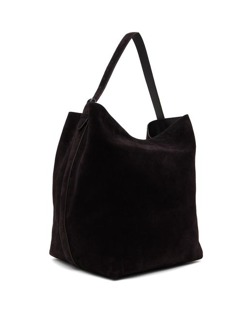 Totême  Black Belted Suede Tote