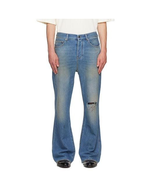 Amiri Blue Slash Bootcut Jeans for men