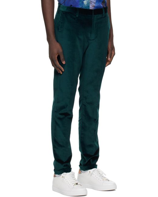 Pantalon vert à plis Paul Smith pour homme en coloris Black