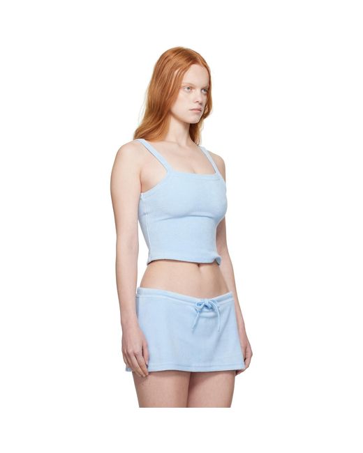GUIZIO Blue Dani Terry Tank Top