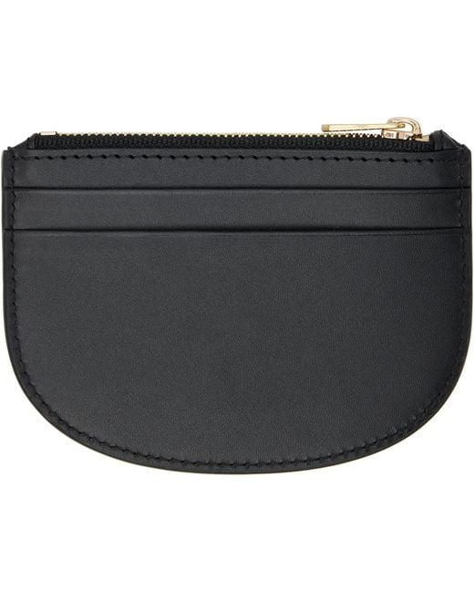 A.P.C. Black Demi-Lune New Coin Card Holder