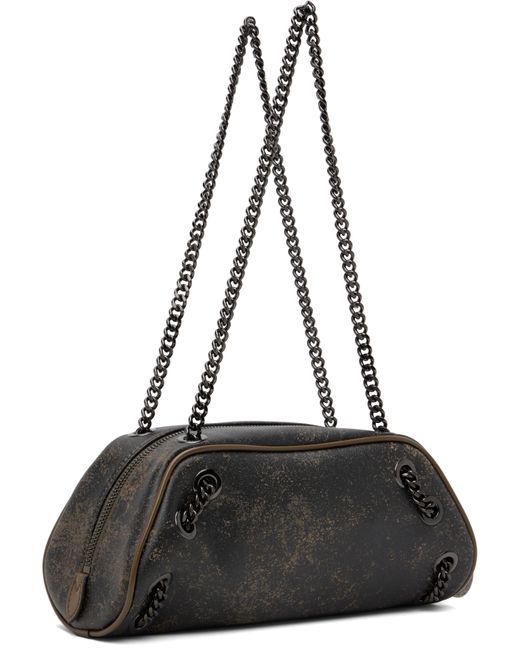 Sac De Bowling Brun À Chaine Falabella Stella McCartney en coloris Black