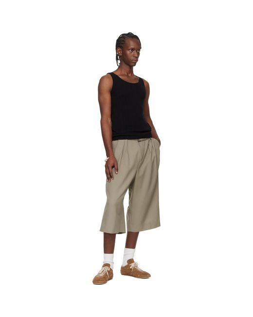 Dries Van Noten Black Rib-Knit Tank Top for men