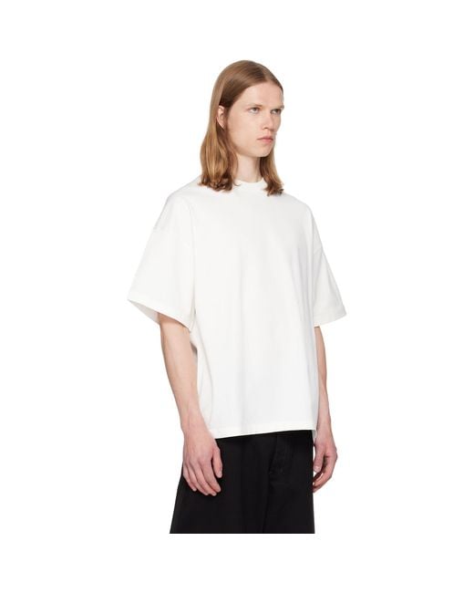 Jil Sander White Crew-Neck T-Shirt for men