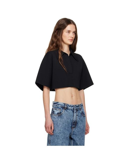 Alaïa Black Cropped Polo