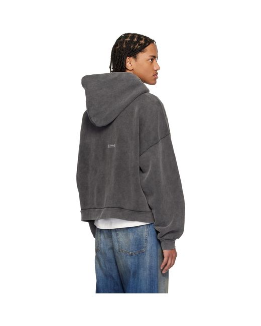 Acne Black Logo Patch Hoodie for men
