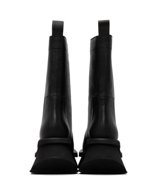 Rick Owens Black Temple Low Factory Pull On Boots for men