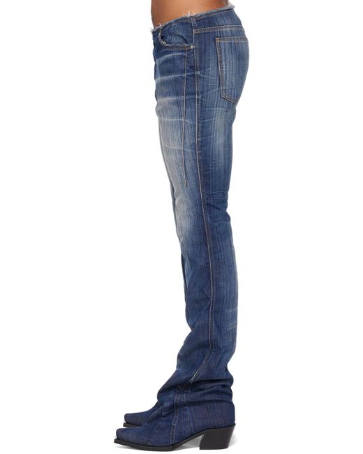 DIESEL Blue Bootcut Jeans & Chelsea Boots for men