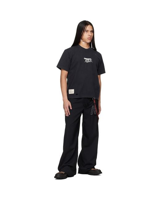 Song For The Mute Black Birkenstock Edition 'The Rebel' Distressed T-Shirt for men