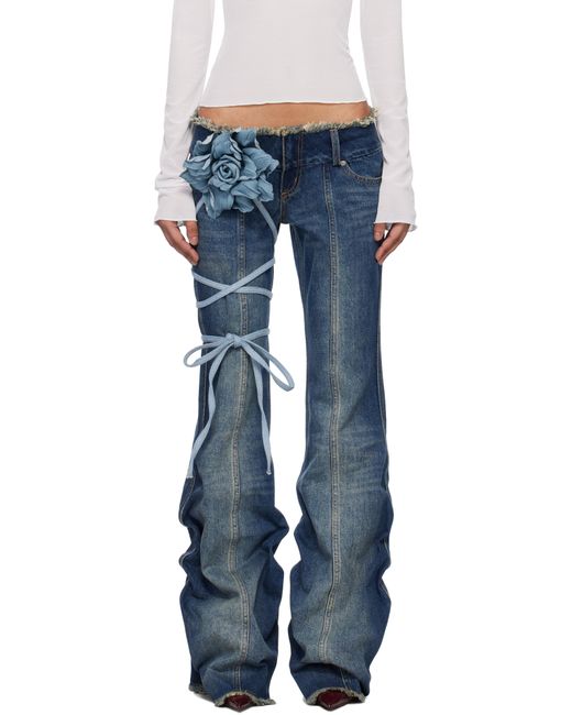 Fanci Club Blue Unliberated Feme Jeans