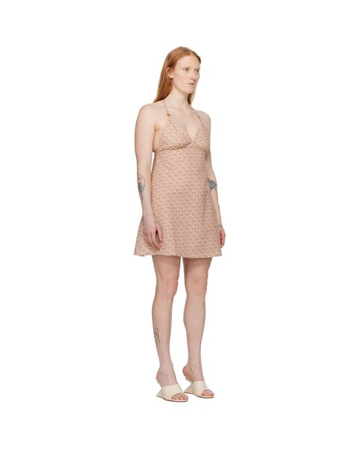 Palm Angels Black Pink Banana Minidress