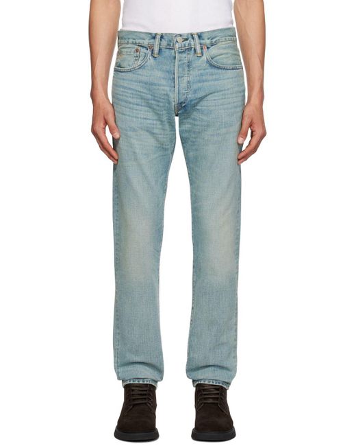RRL Blue Slim-fit Jeans for men