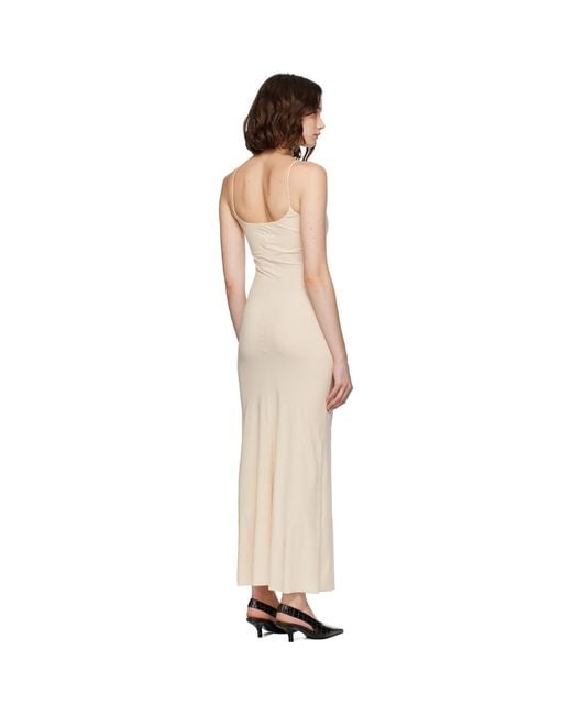 MM6 by Maison Margiela Black Slip Maxi Dress