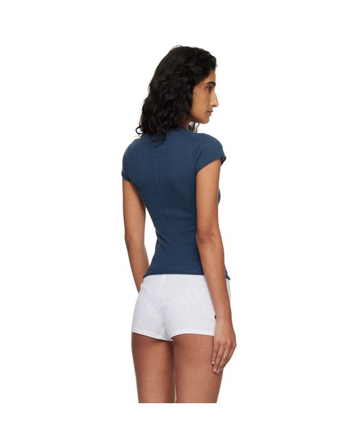 Skims Blue Featherweight Cashmere Tee