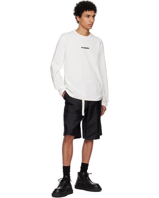 Jil Sander Black Drawstring Shorts for men