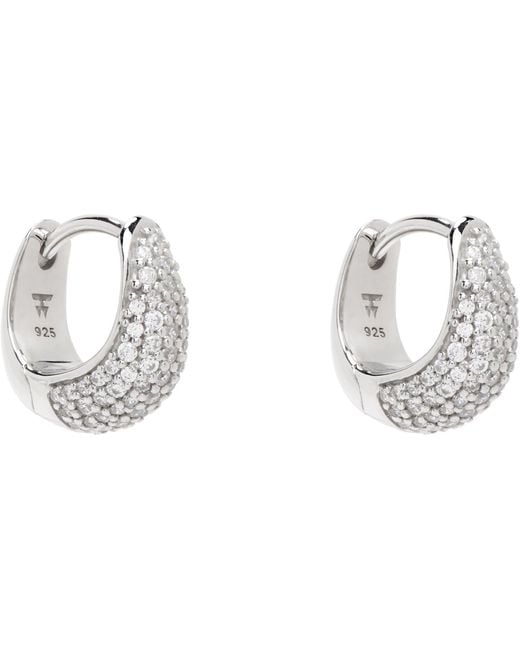 Tom Wood Metallic Ice Huggies Pave Earrings for men
