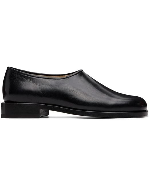 Lemaire Black Anatomic Slip On Loafers for men