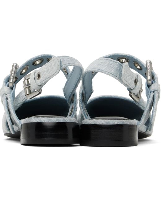 Rag & Bone Black Moto Astra Slingback Slippers
