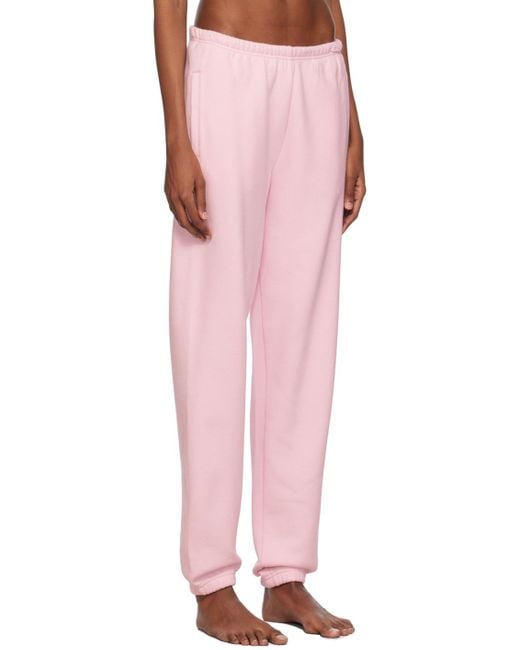 Skims Pink Cotton Fleece Classic jogger Lounge Pants