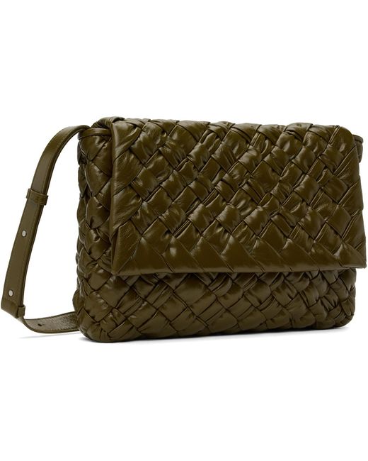 Bottega Veneta Green Khaki Rumple Messenger Bag for men