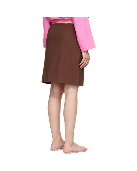 Brooke Callahan Red Straight Midi Skirt