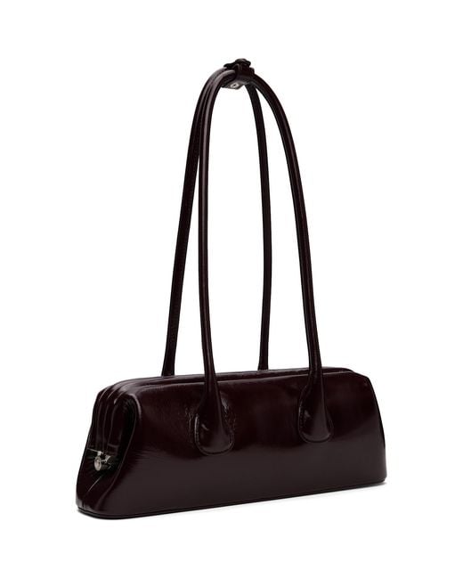 OSOI Black Burgundy Boat Wide Mini Bag