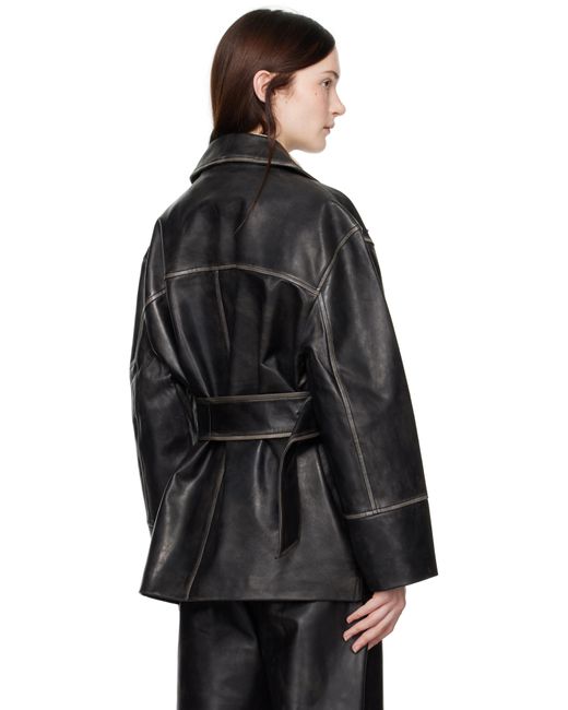 Stand Studio Black Willow Leather Jacket