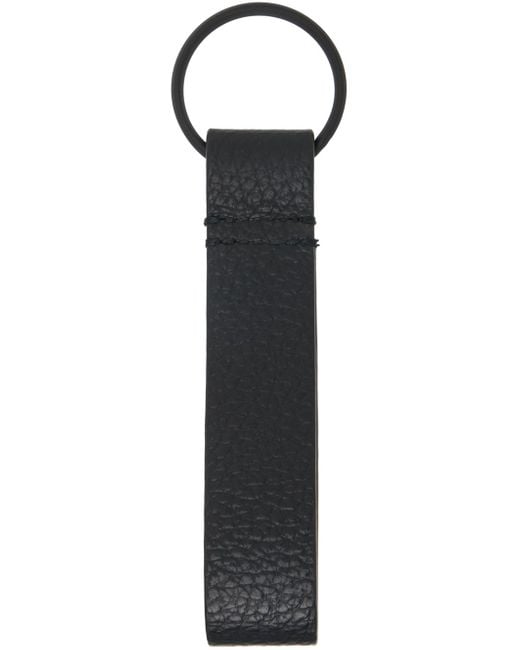 Common Projects Black Leather Keychain for men