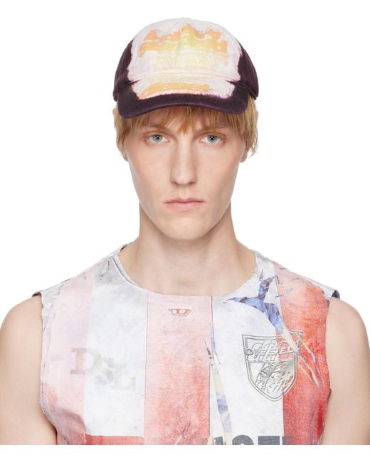 DIESEL Pink C-Hris Cap for men