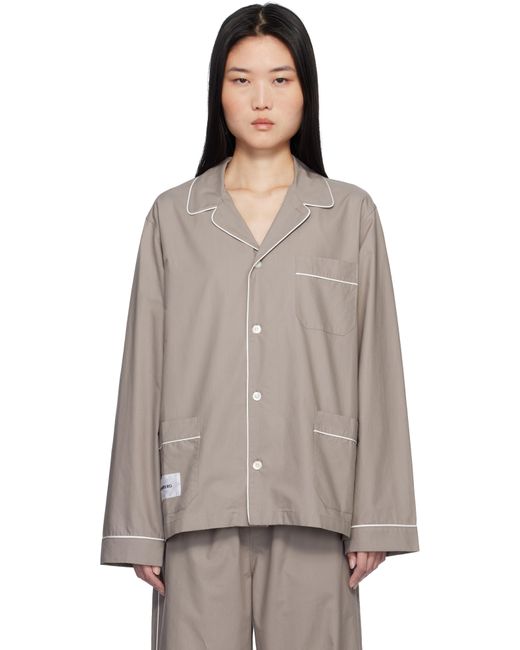 MAGNIBERG トープ Dolce パジャマシャツ Brown