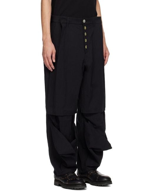ænrmòus Black Landgrave Trousers for men