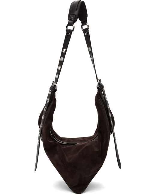 By Far ブラウン Trayana スエード＆ナッパレザー バッグ Black