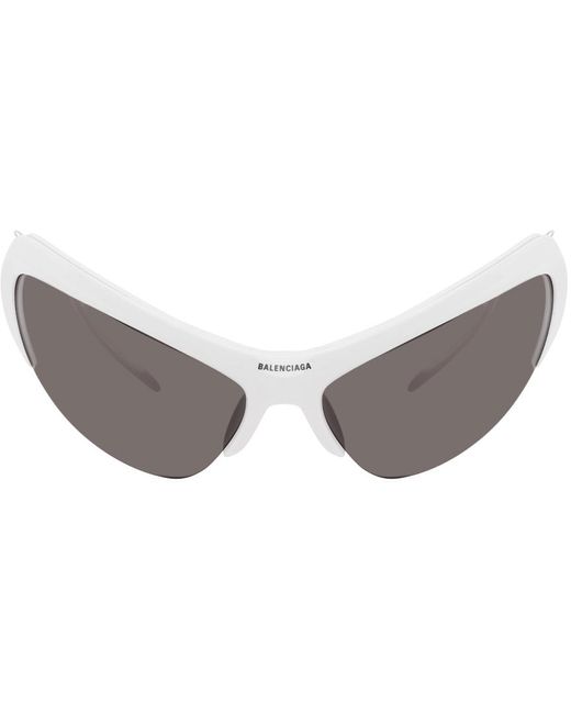 Balenciaga White Wire Sunglasses for men