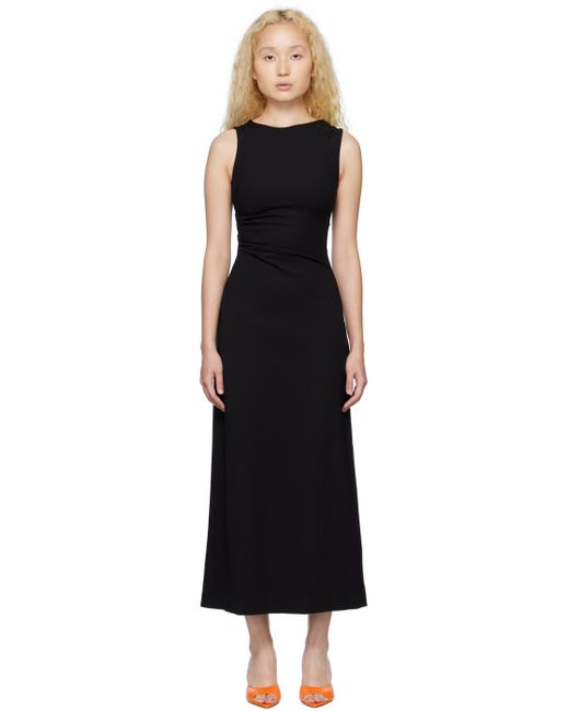 Wynn Hamlyn Synthetic Monica Midi Dress in Black | Lyst Canada