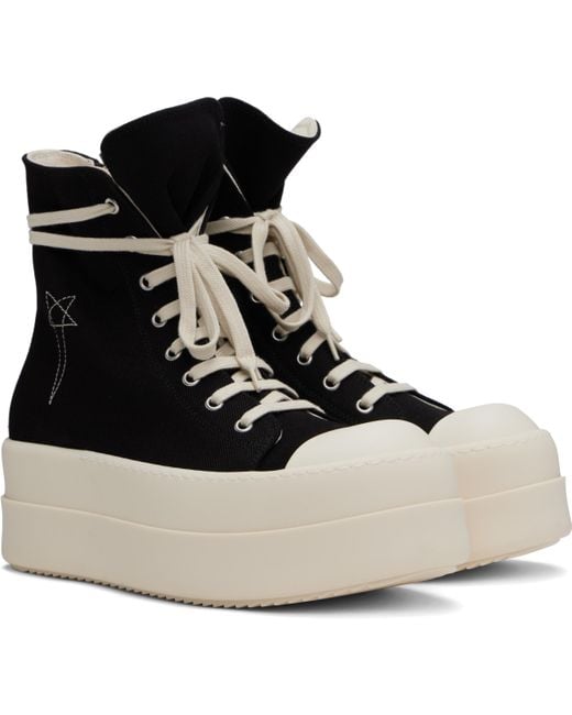メンズ Rick Owens ブラック Hollywood Double Bumper Sneaks スニーカー Black