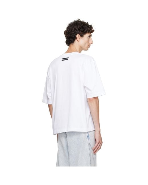 MARINE SERRE White Moon Logo Jersey Loose Fit T-Shirt for men