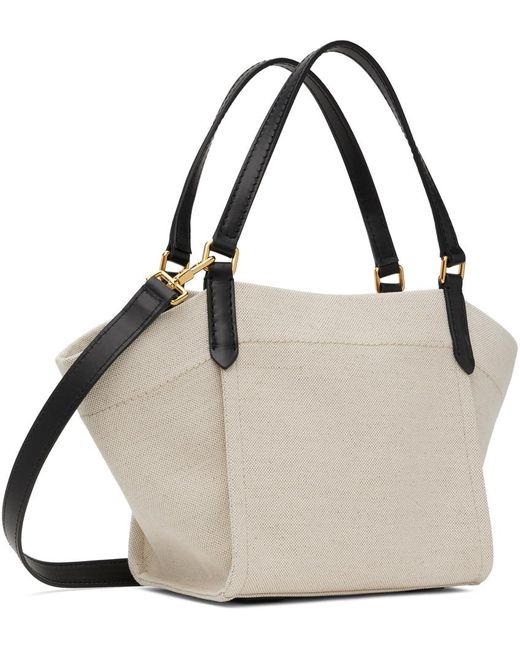 Tom Ford Gray Off-white Amalfi Small Tote