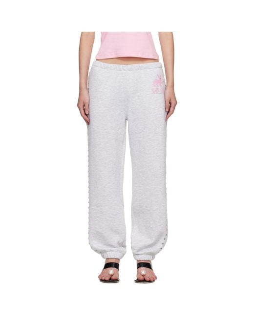 Sandy Liang White Lucius Sweatpants