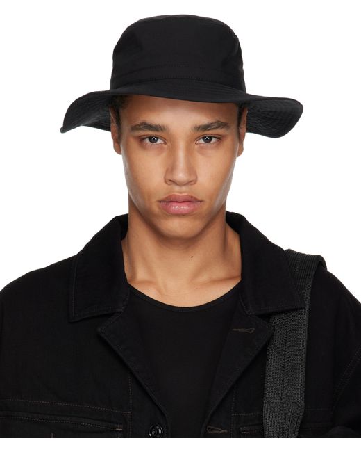 Lemaire Black Cricket Bucket Hat for men