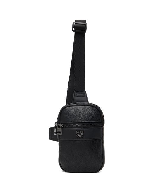 HUGO Black Logo Hardware Bag for men
