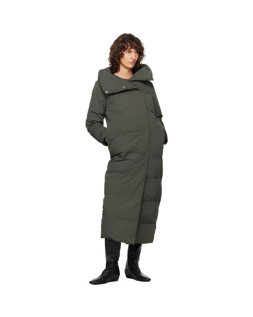 Paloma Wool Gray Khaki Long Pruit Down Coat