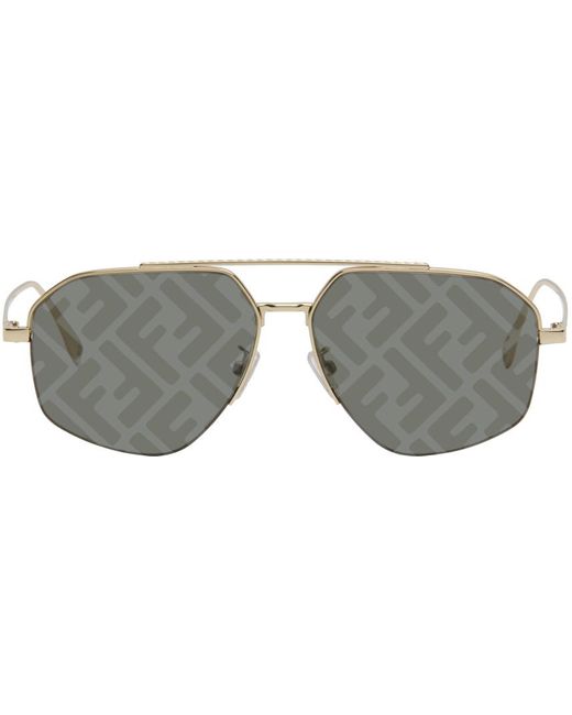 Fendi Black Gold Travel Sunglasses for men