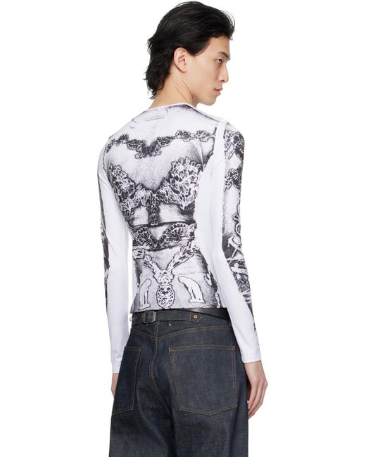Jean Paul Gaultier Black 'The Gaultier Paris' Long Sleeve T-Shirt for men