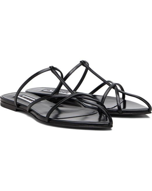 Jil Sander Black Pointed Toe Sandals