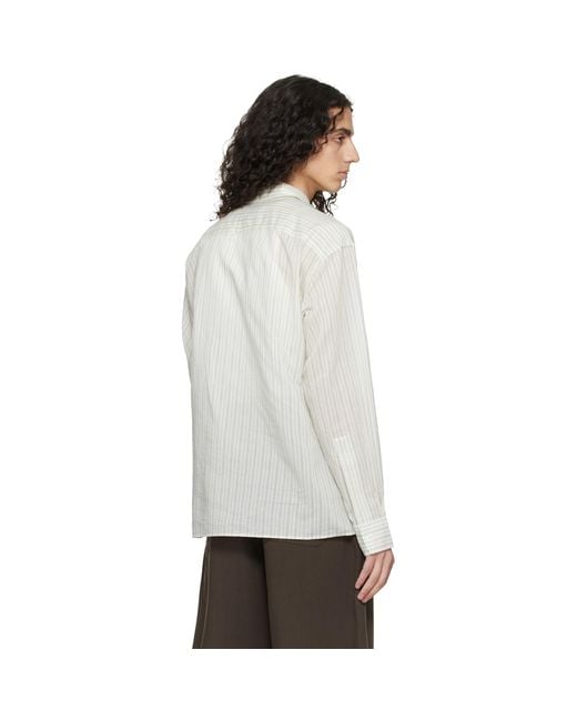 Studio Nicholson White Off- Hal Shirt for men