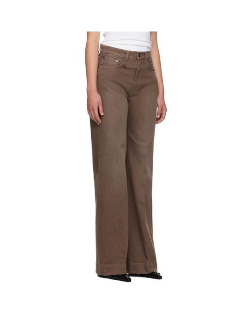 R13 Brown Flared Jeans