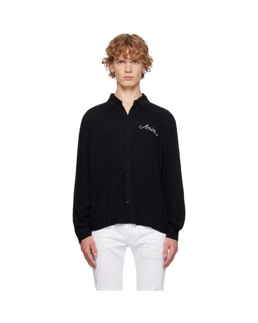 Amiri Black Ma Check Shirt for men